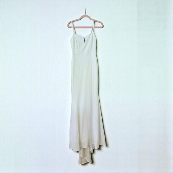 Lulus Finding the One White Mermaid Maxi Dress Size Medium - Picture 3 of 9